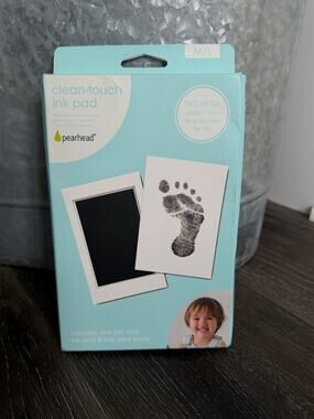 Pearhead Clean-Touch Ink Pad Kit Baby Handprint Footprint Keepsake NIB